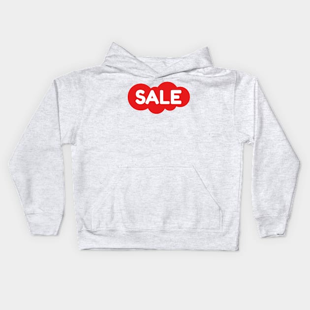 sale bubble red background Kids Hoodie by capplecng